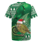 New Zealand Kakapo Christmas In July Rugby Jersey Silver Fern Santa Xmas Green Color