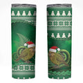 New Zealand Kakapo Christmas In July Skinny Tumbler Silver Fern Santa Xmas Green Color