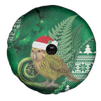 New Zealand Kakapo Christmas In July Spare Tire Cover Silver Fern Santa Xmas Green Color