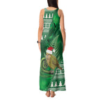 New Zealand Kakapo Christmas In July Tank Maxi Dress Silver Fern Santa Xmas Green Color