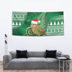 New Zealand Kakapo Christmas In July Tapestry Silver Fern Santa Xmas Green Color