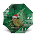 New Zealand Kakapo Christmas In July Umbrella Silver Fern Santa Xmas Green Color