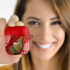 New Zealand Kakapo Christmas In July AirPods Case Silver Fern Santa Xmas Red Color