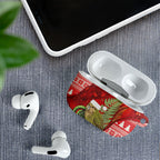 New Zealand Kakapo Christmas In July AirPods Case Silver Fern Santa Xmas Red Color