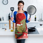 New Zealand Kakapo Christmas In July Apron Silver Fern Santa Xmas Red Color