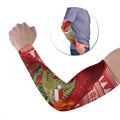 New Zealand Kakapo Christmas In July Arm Sleeves Silver Fern Santa Xmas Red Color