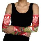 New Zealand Kakapo Christmas In July Arm Sleeves Silver Fern Santa Xmas Red Color
