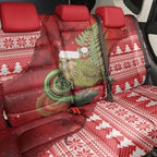 New Zealand Kakapo Christmas In July Back Car Seat Cover Silver Fern Santa Xmas Red Color