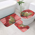 New Zealand Kakapo Christmas In July Bathroom Set Silver Fern Santa Xmas Red Color