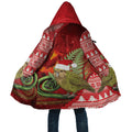 New Zealand Kakapo Christmas In July Cloak Silver Fern Santa Xmas Red Color
