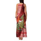 New Zealand Kakapo Christmas In July Family Matching Tank Maxi Dress and Hawaiian Shirt Silver Fern Santa Xmas Red Color