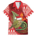 New Zealand Kakapo Christmas In July Hawaiian Shirt Silver Fern Santa Xmas Red Color