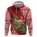 New Zealand Kakapo Christmas In July Hoodie Silver Fern Santa Xmas Red Color