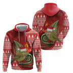 New Zealand Kakapo Christmas In July Hoodie Silver Fern Santa Xmas Red Color
