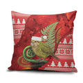 New Zealand Kakapo Christmas In July Pillow Cover Silver Fern Santa Xmas Red Color
