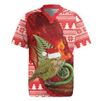 New Zealand Kakapo Christmas In July Rugby Jersey Silver Fern Santa Xmas Red Color