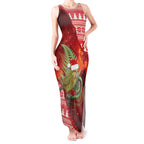 New Zealand Kakapo Christmas In July Tank Maxi Dress Silver Fern Santa Xmas Red Color