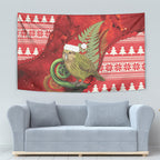New Zealand Kakapo Christmas In July Tapestry Silver Fern Santa Xmas Red Color