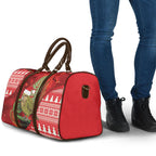 New Zealand Kakapo Christmas In July Travel Bag Silver Fern Santa Xmas Red Color