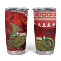 New Zealand Kakapo Christmas In July Tumbler Cup Silver Fern Santa Xmas Red Color