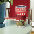 New Zealand Kakapo Christmas In July Tumbler Cup Silver Fern Santa Xmas Red Color
