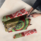 New Zealand Kakapo Christmas In July Umbrella Silver Fern Santa Xmas Red Color