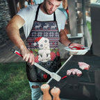 New Zealand Hei Tiki Christmas In July Apron Pohutukawa Santa Xmas Polynesian Pattern