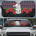 New Zealand Hei Tiki Christmas In July Auto Sun Shade Pohutukawa Santa Xmas Polynesian Pattern