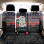 New Zealand Hei Tiki Christmas In July Back Car Seat Cover Pohutukawa Santa Xmas Polynesian Pattern