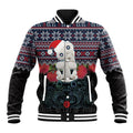 New Zealand Hei Tiki Christmas In July Baseball Jacket Pohutukawa Santa Xmas Polynesian Pattern