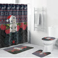 New Zealand Hei Tiki Christmas In July Bathroom Set Pohutukawa Santa Xmas Polynesian Pattern