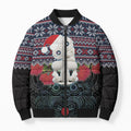 New Zealand Hei Tiki Christmas In July Bomber Puffer Jacket Pohutukawa Santa Xmas Polynesian Pattern