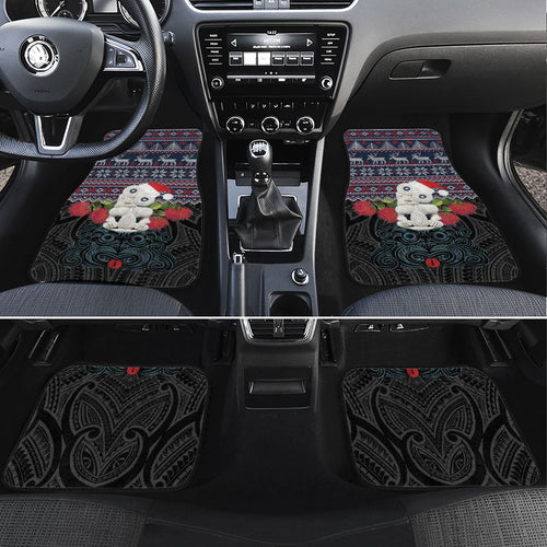 New Zealand Hei Tiki Christmas In July Car Mats Pohutukawa Santa Xmas Polynesian Pattern