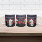 New Zealand Hei Tiki Christmas In July Ceramic Mug Pohutukawa Santa Xmas Polynesian Pattern