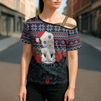 New Zealand Hei Tiki Christmas In July Cross Shoulder Shirt Pohutukawa Santa Xmas Polynesian Pattern