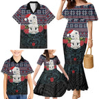 New Zealand Hei Tiki Christmas In July Family Matching Mermaid Dress and Hawaiian Shirt Pohutukawa Santa Xmas Polynesian Pattern