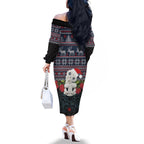 New Zealand Hei Tiki Christmas In July Family Matching Off The Shoulder Long Sleeve Dress and Hawaiian Shirt Pohutukawa Santa Xmas Polynesian Pattern