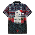 New Zealand Hei Tiki Christmas In July Family Matching Tank Maxi Dress and Hawaiian Shirt Pohutukawa Santa Xmas Polynesian Pattern