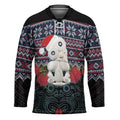 New Zealand Hei Tiki Christmas In July Hockey Jersey Pohutukawa Santa Xmas Polynesian Pattern