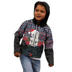 New Zealand Hei Tiki Christmas In July Kid Hoodie Pohutukawa Santa Xmas Polynesian Pattern