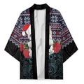 New Zealand Hei Tiki Christmas In July Kimono Pohutukawa Santa Xmas Polynesian Pattern
