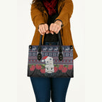 New Zealand Hei Tiki Christmas In July Leather Bag Pohutukawa Santa Xmas Polynesian Pattern