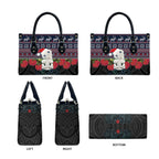 New Zealand Hei Tiki Christmas In July Leather Bag Pohutukawa Santa Xmas Polynesian Pattern