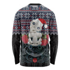 New Zealand Hei Tiki Christmas In July Long Sleeve Shirt Pohutukawa Santa Xmas Polynesian Pattern