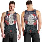 New Zealand Hei Tiki Christmas In July Men Tank Top Pohutukawa Santa Xmas Polynesian Pattern