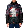 New Zealand Hei Tiki Christmas In July Padded Jacket Pohutukawa Santa Xmas Polynesian Pattern