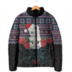 New Zealand Hei Tiki Christmas In July Padded Jacket Pohutukawa Santa Xmas Polynesian Pattern