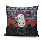 New Zealand Hei Tiki Christmas In July Pillow Cover Pohutukawa Santa Xmas Polynesian Pattern