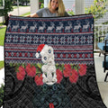 New Zealand Hei Tiki Christmas In July Quilt Pohutukawa Santa Xmas Polynesian Pattern
