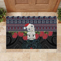 New Zealand Hei Tiki Christmas In July Rubber Doormat Pohutukawa Santa Xmas Polynesian Pattern